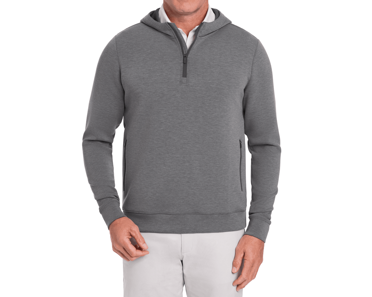The Tilley Quarter-Zip Hoodie: Heathered Charcoal