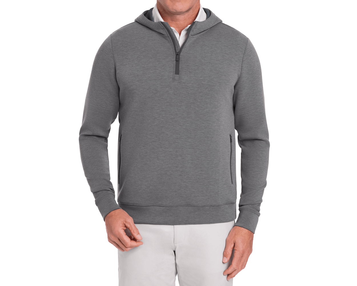 The Tilley Quarter-Zip Hoodie: Heathered Charcoal The Tilley Quarter-Zip Hoodie: Heathered Charcoal