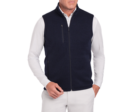 The Ashby Vest: Heathered Dark Navy