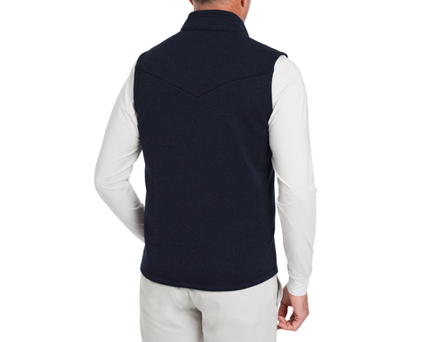 The Ashby Vest: Heathered Dark Navy