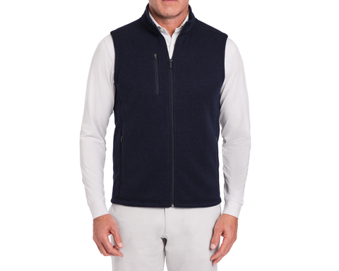 The Ashby Vest: Heathered Dark Navy