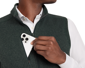 The Ashby Vest: Heathered Ivy