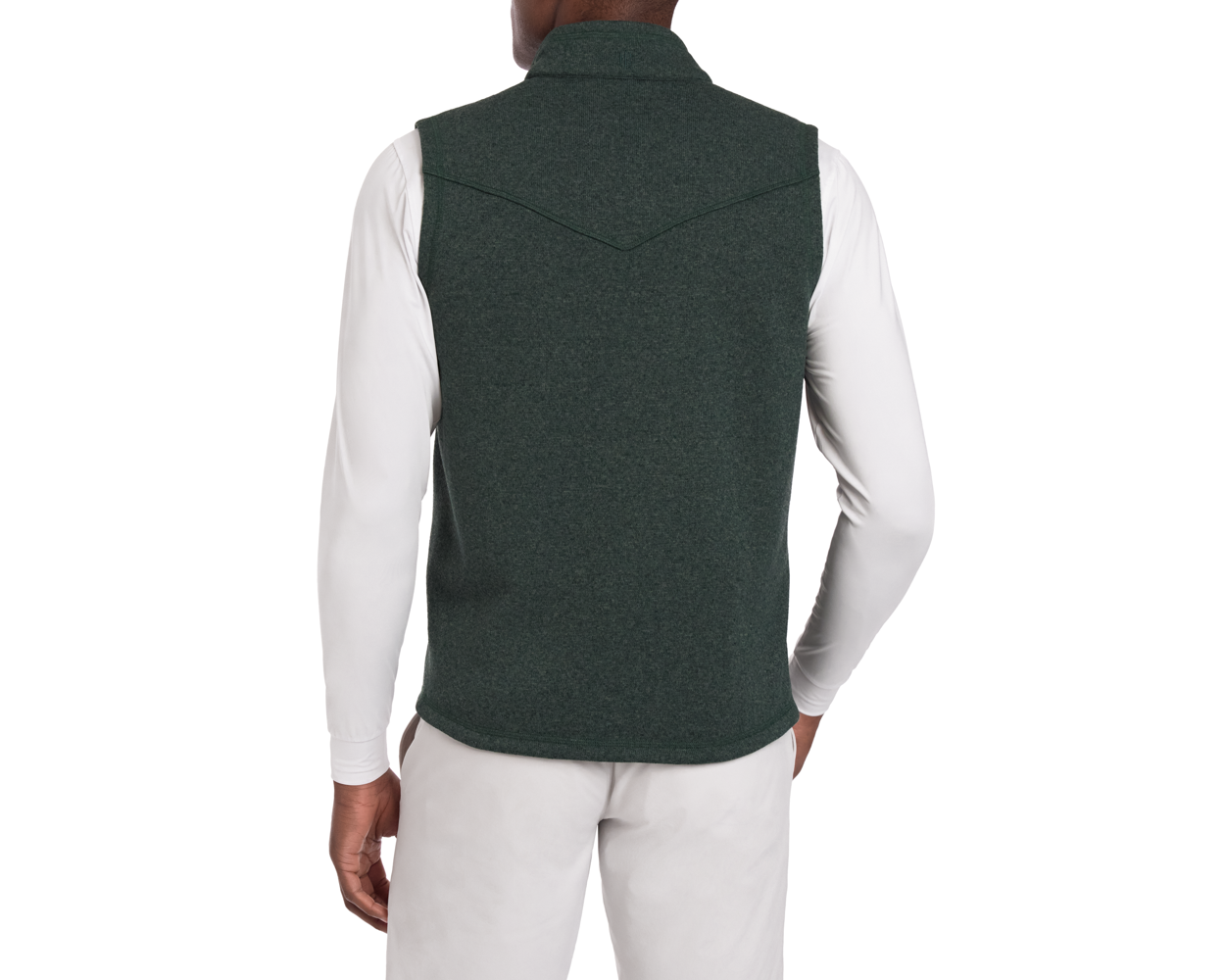 The Ashby Vest: Heathered Ivy