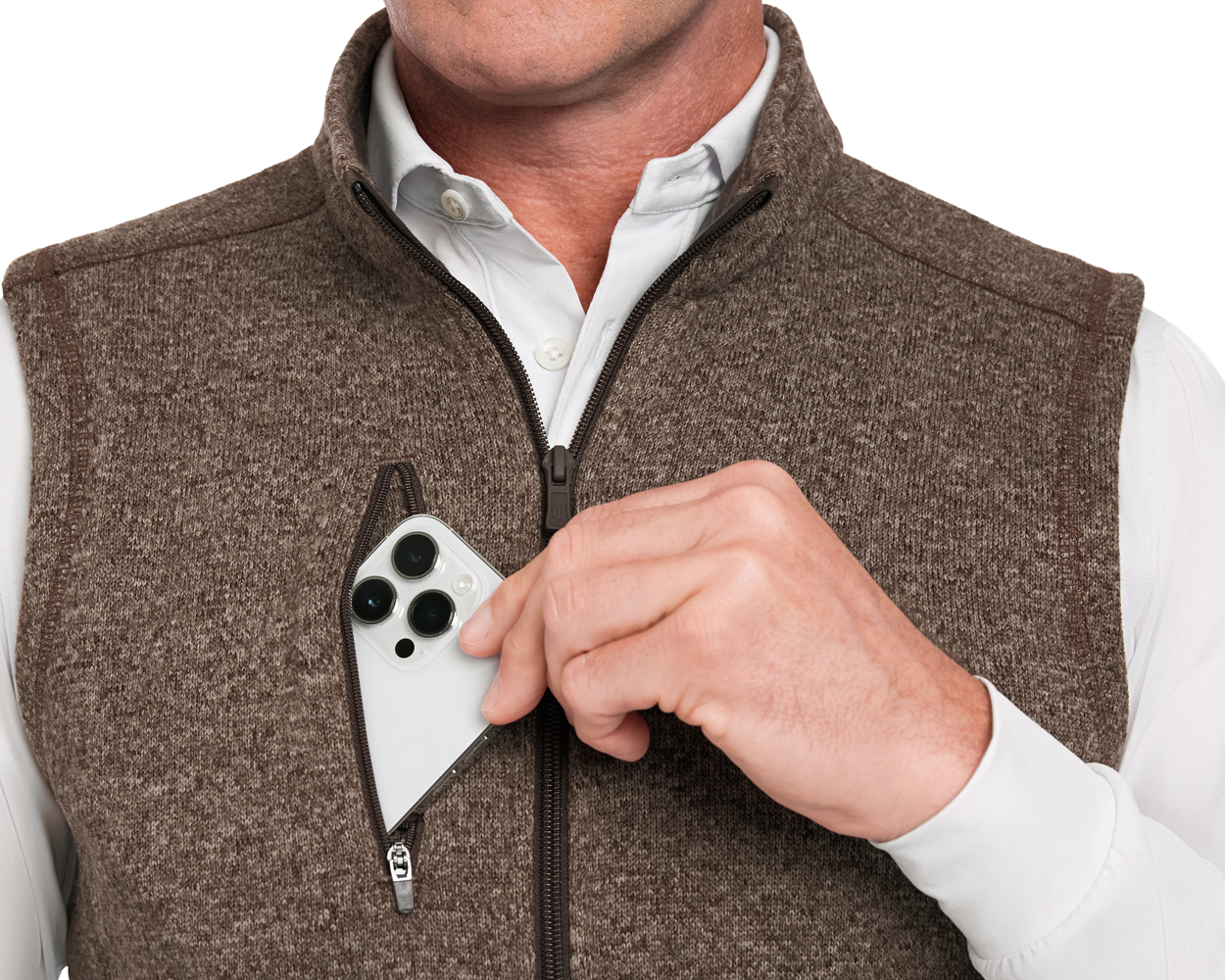 The Ashby Vest: Heathered Chestnut