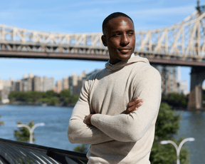 The Logan Hoodie Sweater: Heathered Dune