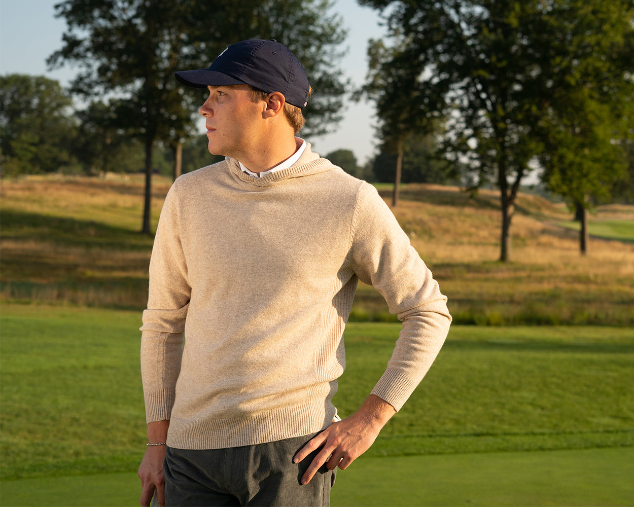 The Logan Hoodie Sweater: Heathered Dune