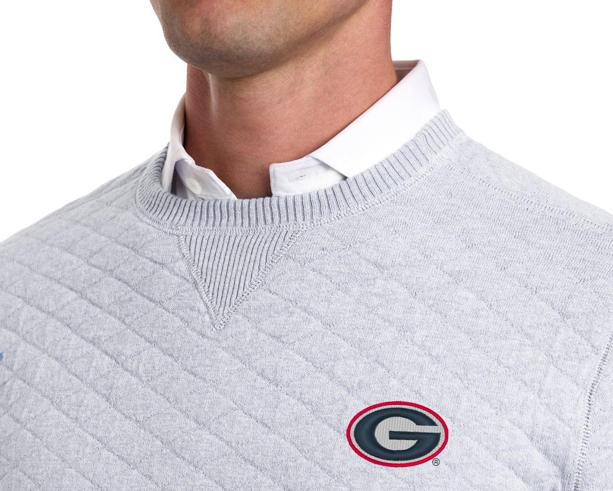 University of Georgia Ward Crewneck: Heathered Gray