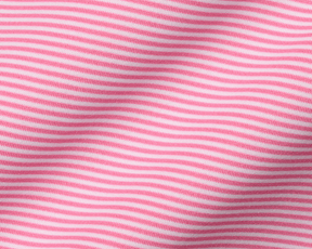 The Perkins Shirt: Belmont & White, featuring fine knit pink and white stripes, showcases a soft, wavy drape with a structured spread collar.