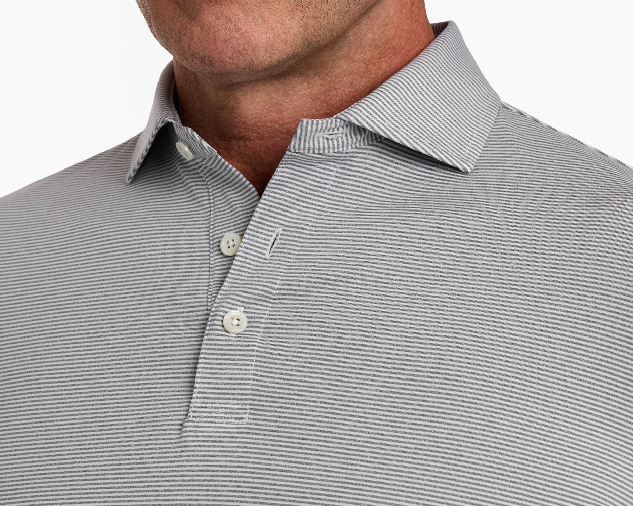 Men's Gray and White Polo Shirt | Holderness & Bourne Gray & White / L Men's Gray and White Polo Shirt | Holderness & Bourne Gray & White / L