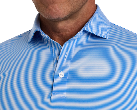 The Perkins Shirt: Horizon Blue & White