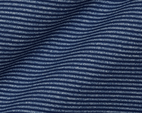 The Perkins Shirt: Navy & Heathered Pacific Blue