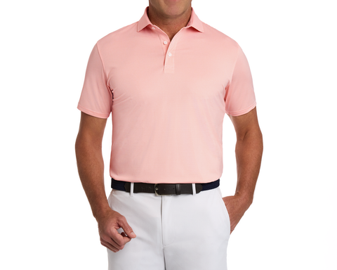 The Perkins Shirt: Nectarine & White