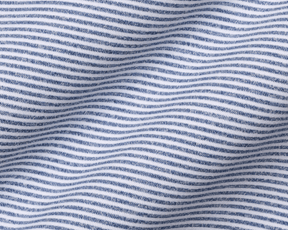 The Burke Shirt: Heathered Pacific Blue & White