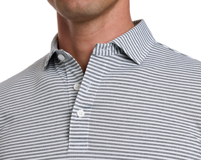 Gray and White Striped Polo Shirt | Holderness & Bourne Gray and White Striped Polo Shirt | Holderness & Bourne