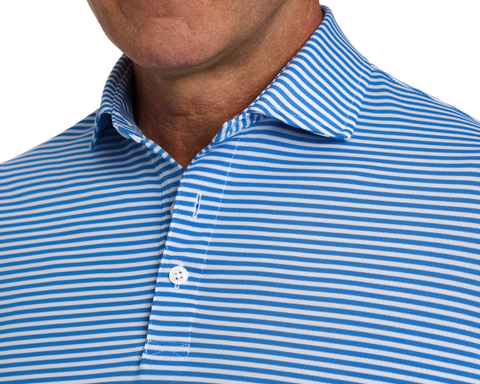 The Maxwell Shirt: Horizon Blue & White