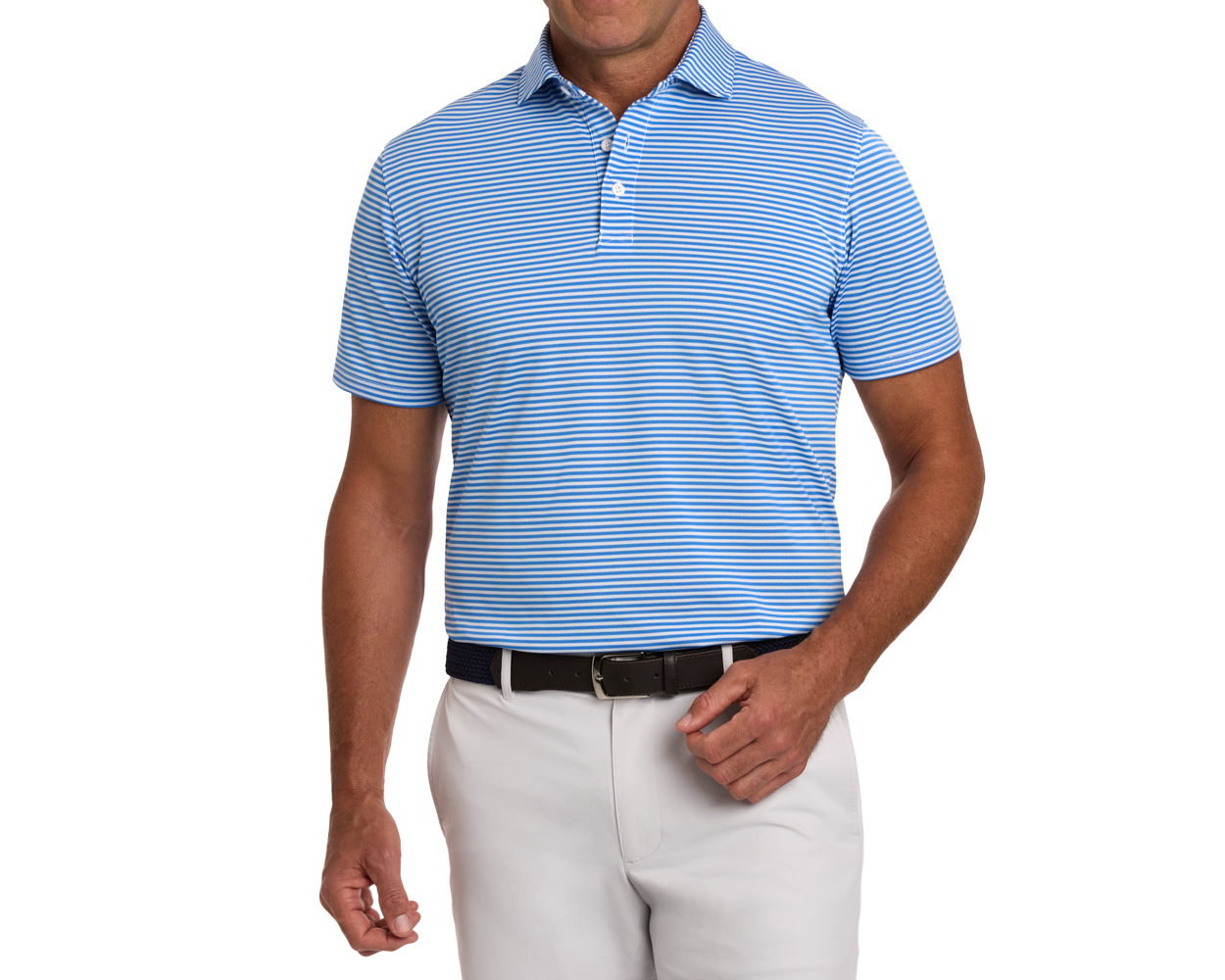 The Maxwell Shirt: Horizon Blue & White