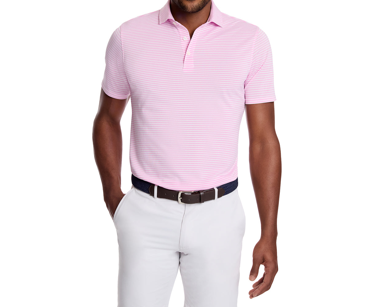 The Maxwell Shirt: Scotch Pink & White