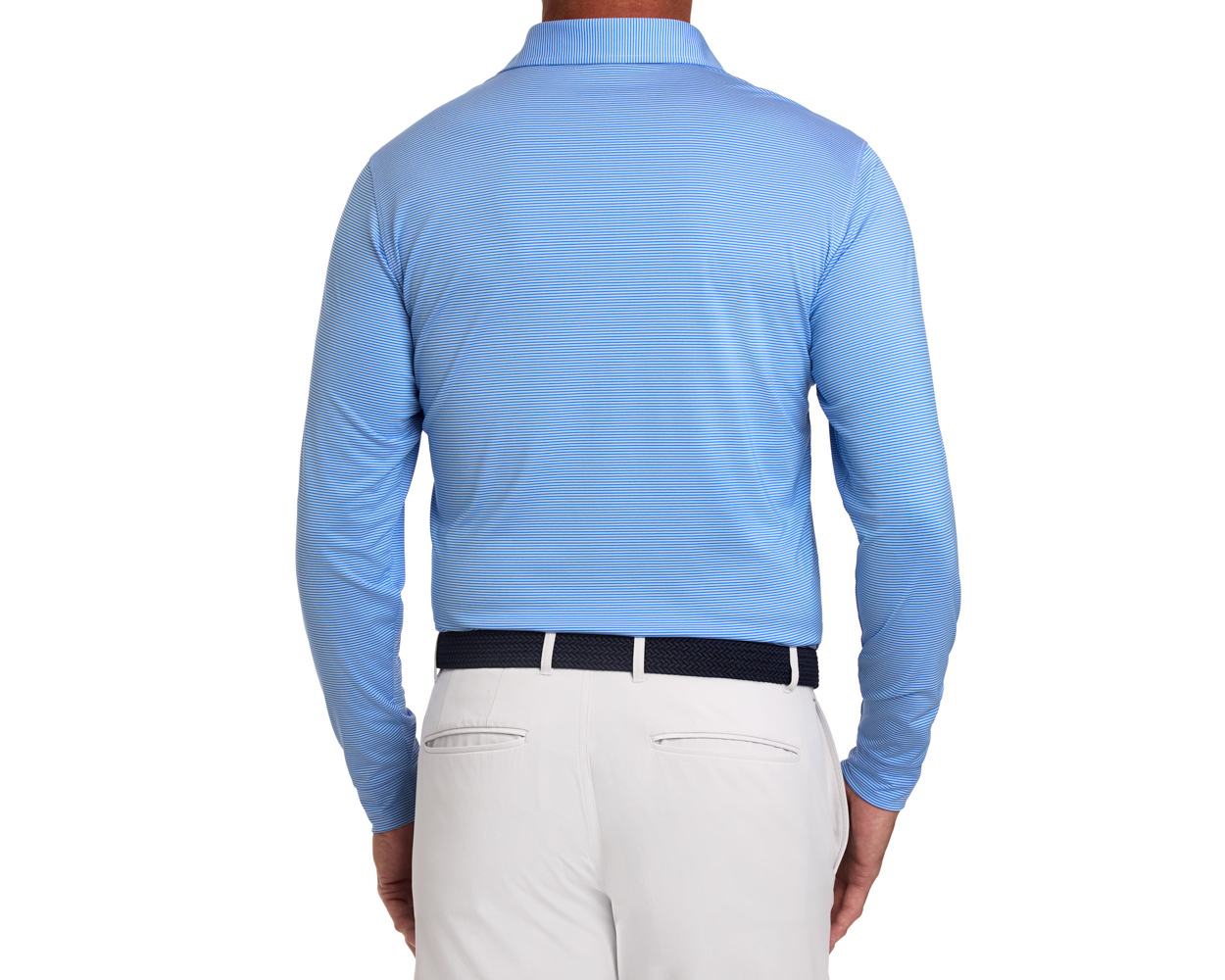 The Burke Shirt: Horizon Blue & White