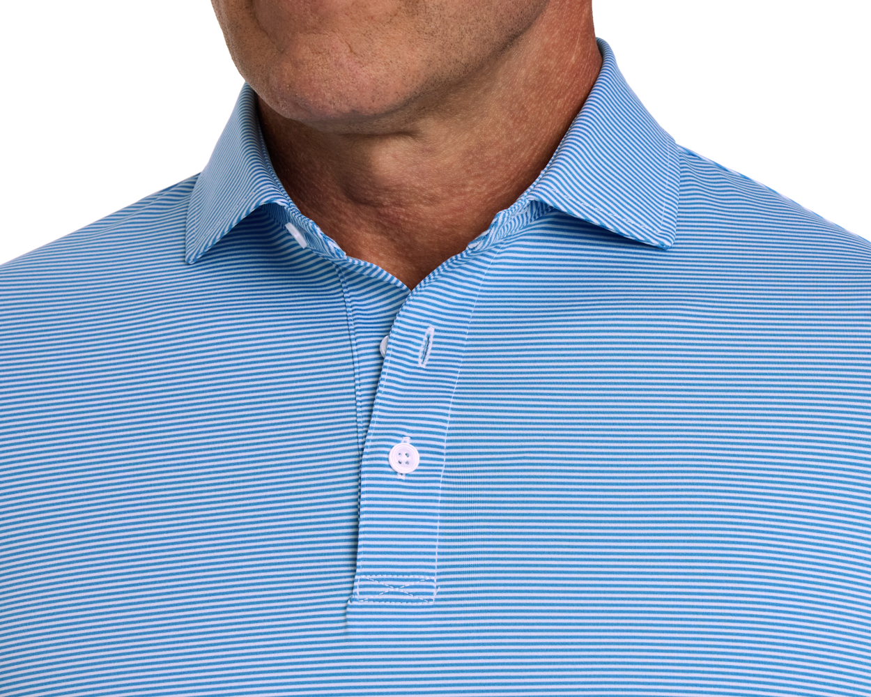 The Burke Shirt: Horizon Blue & White