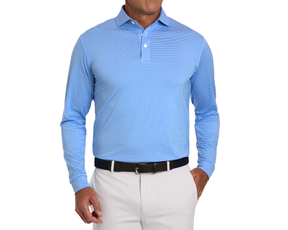 The Burke Shirt: Horizon Blue & White