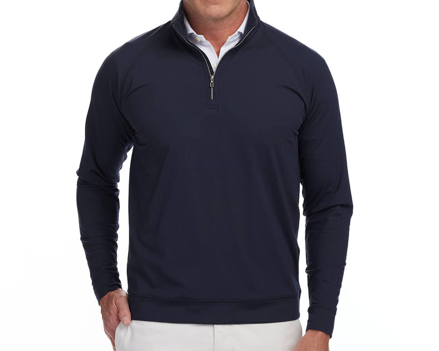 Men's Black Pullover Quarter Zip | Holderness & Bourne