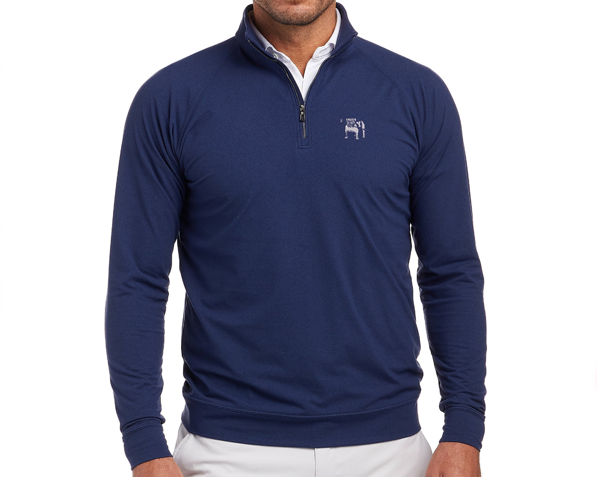 Holderness & Bourne Yale Navy Blue Quarter Zip