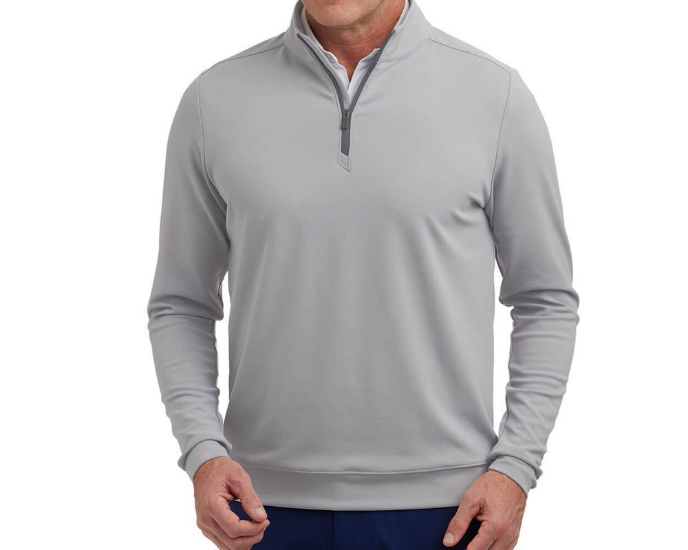Men's Light Gray Quarter Zip Holderness & Bourne
