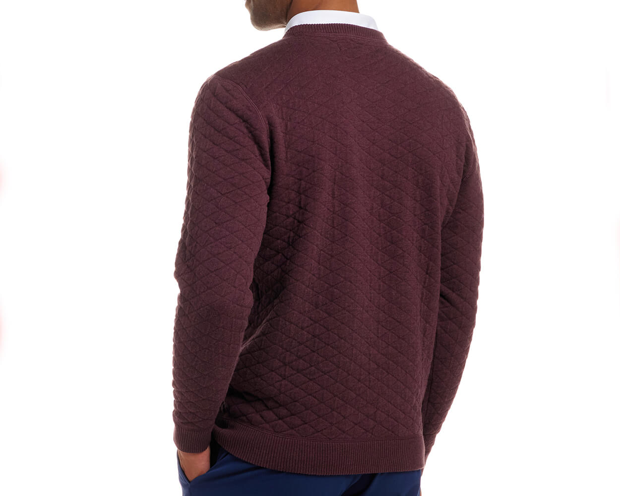 Holderness & Bourne The Ward Burgundy Cotton Crewneck Sweater