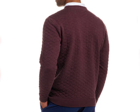 The Ward Sweater: Heathered Dark Claret