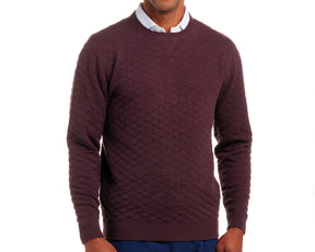 The Ward Sweater: Heathered Dark Claret