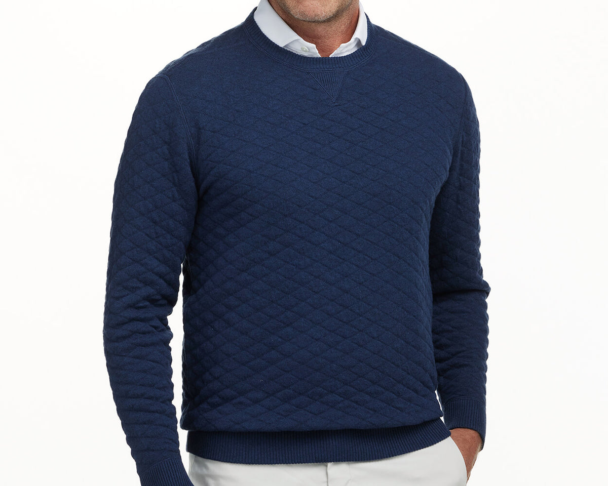 The Ward Sweater: Heathered Navy