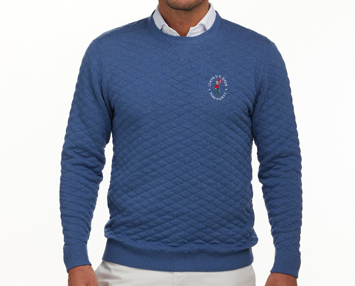 Holderness & Bourne The Ward 2024 U.S. Open Sweater in Heathered Blue