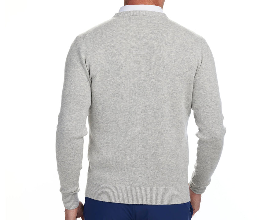 Men's Light Gray Wool Sweater | Holderness & Bourne