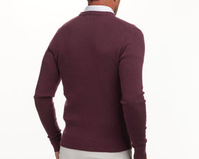 The Sargent Sweater: Heathered Port