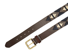 The Barker Belt: Brown/Stone/Navy