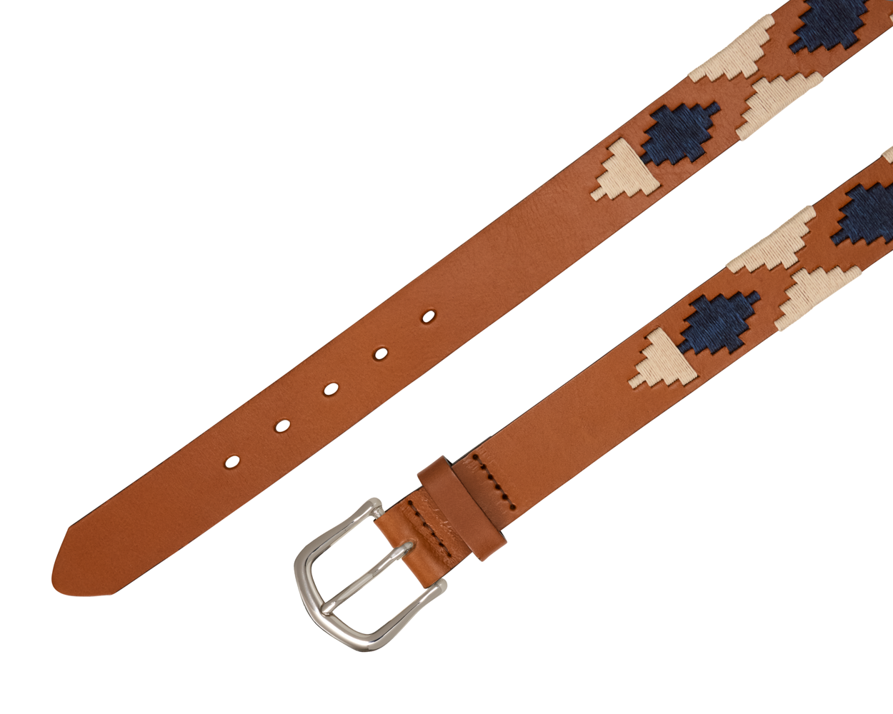 The Barker Belt: Chestnut/Dune/Navy