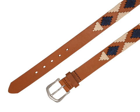 The Barker Belt: Chestnut/Dune/Navy