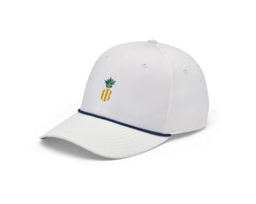 The Performance Rope Hat: White with Pineapple Icon