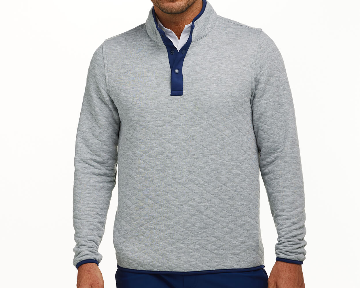Contrasting logo heathered sweater