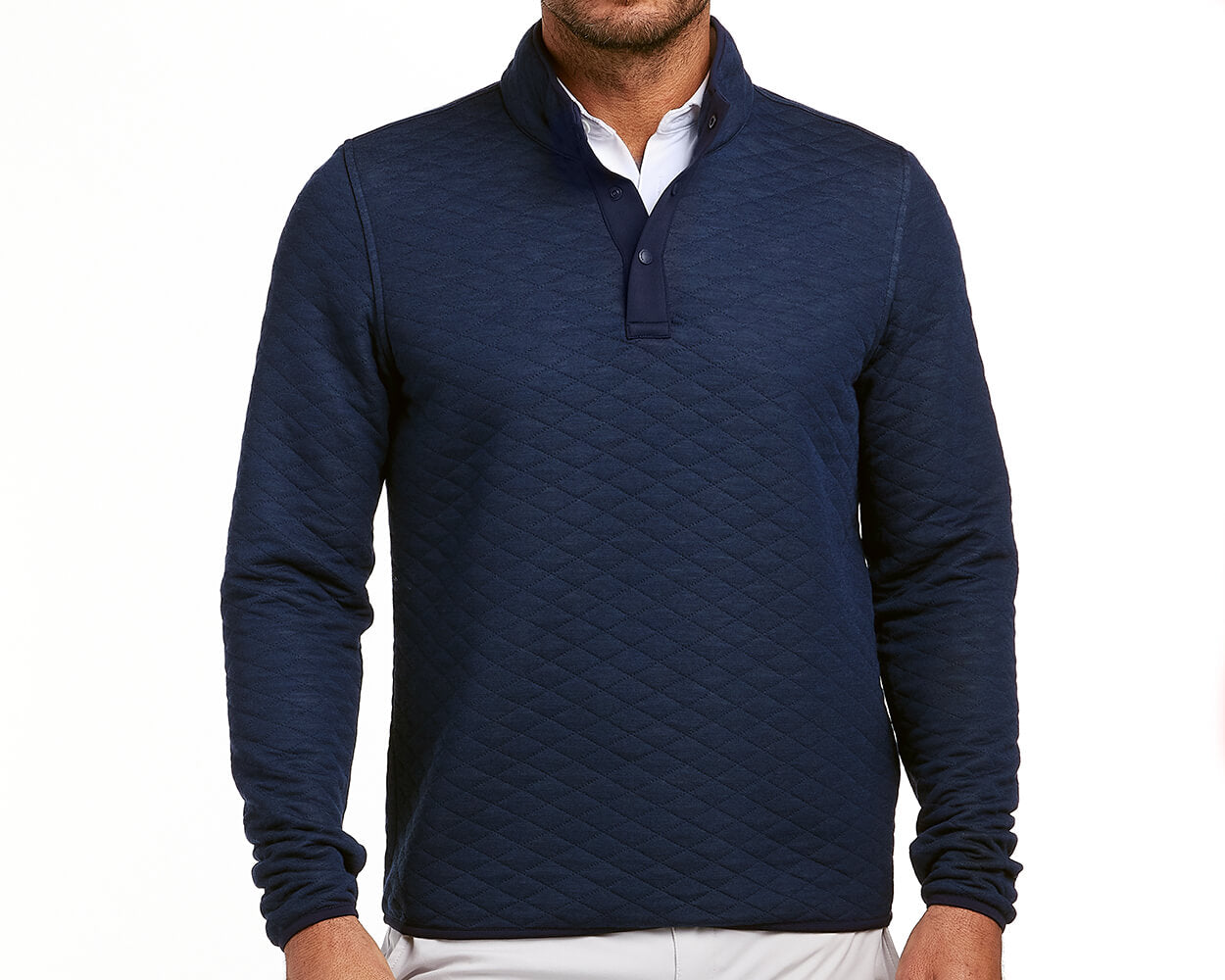 The Sullivan Pullover: Heathered Navy