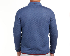 The Sullivan Pullover: Heathered North Sea & Dark Claret