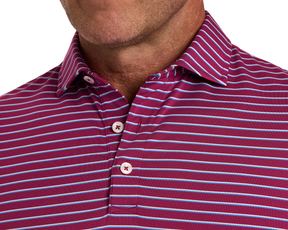 The Springer Shirt: Cabernet/White/Horizon Blue