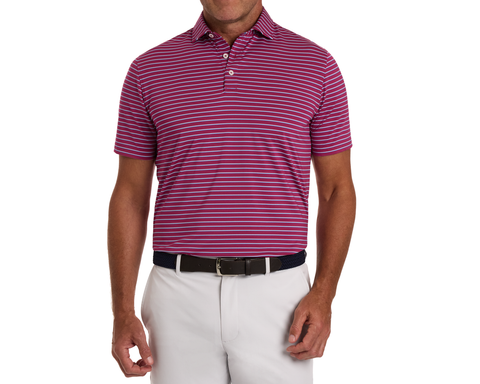 The Springer Shirt: Cabernet/White/Horizon Blue