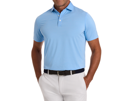 The Springer Shirt: Vista Blue/White/Horizon Blue