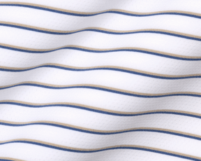 The Springer Shirt: White/Dune/Pacific Blue