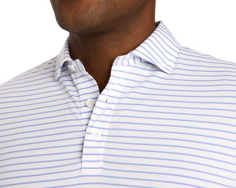 The Springer Shirt: White/Vista Blue/Tudor