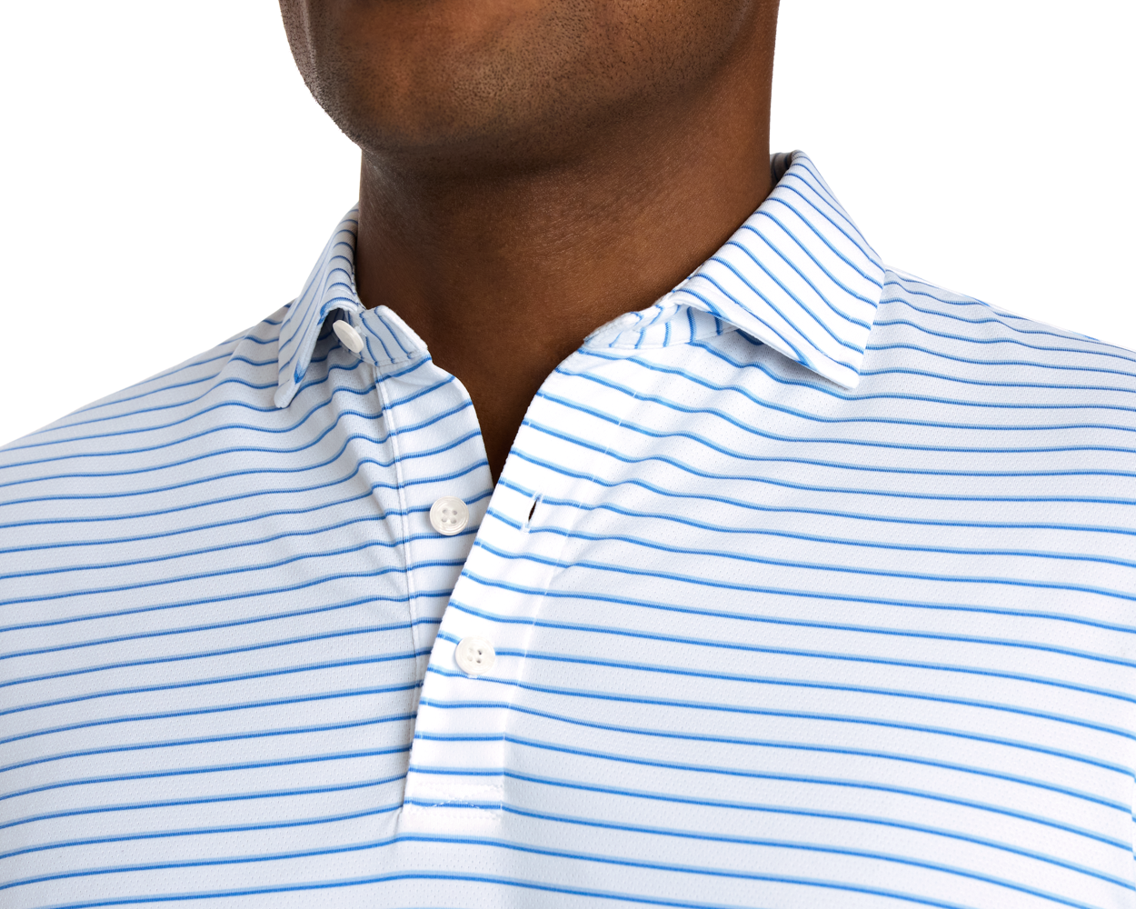 The Springer Shirt: White/Vista Blue/Horizon Blue