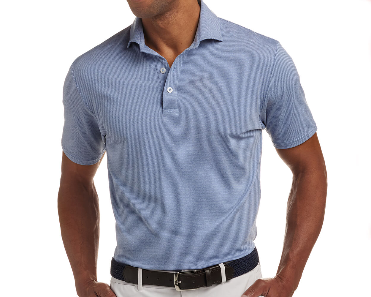 The Holland Shirt: Heathered Aberdeen Blue