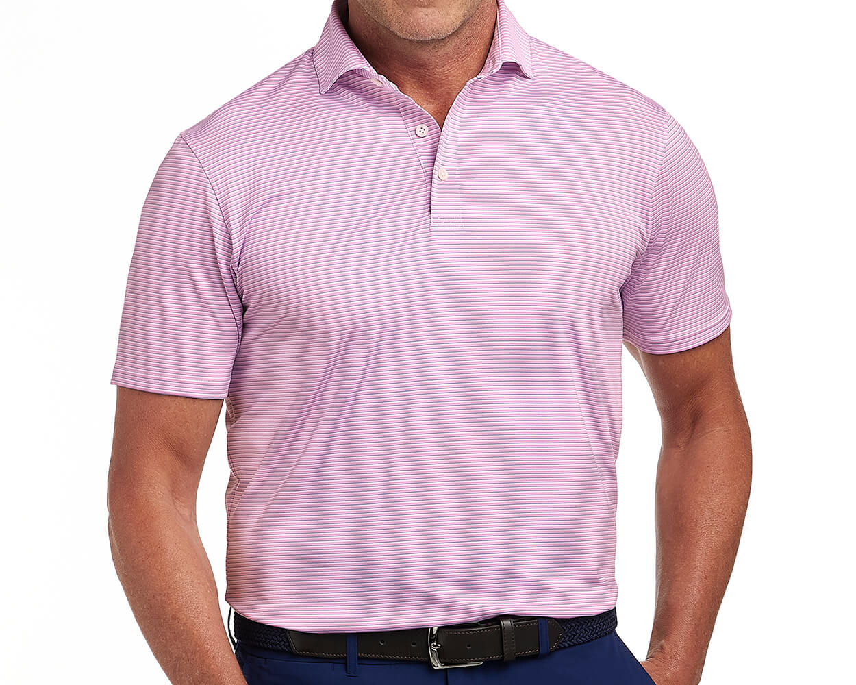 The Gresham Shirt: Scotch Pink/Aberdeen Blue/White