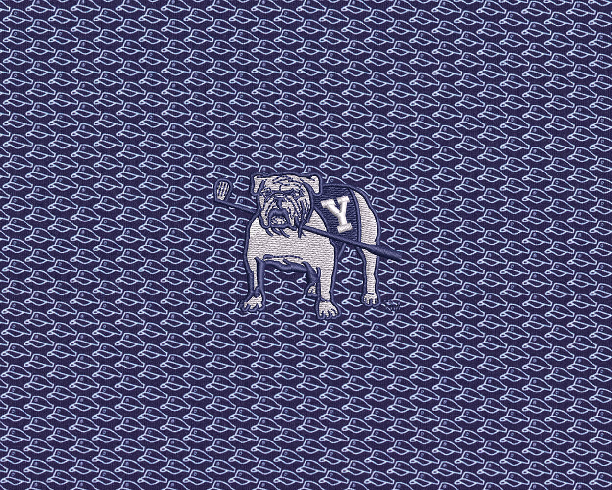 Yale Golf Course Frame Shirt: Navy & White